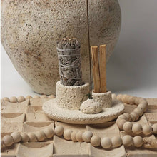 Load image into Gallery viewer, Nordic 4-in-1 Candle Holder,Sage,Incense &amp; Palo Santo Burner
