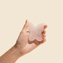 Load image into Gallery viewer, Rose Quartz Butterfly Gua Sha
