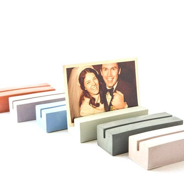 Gold Concrete Card or Photo Holder