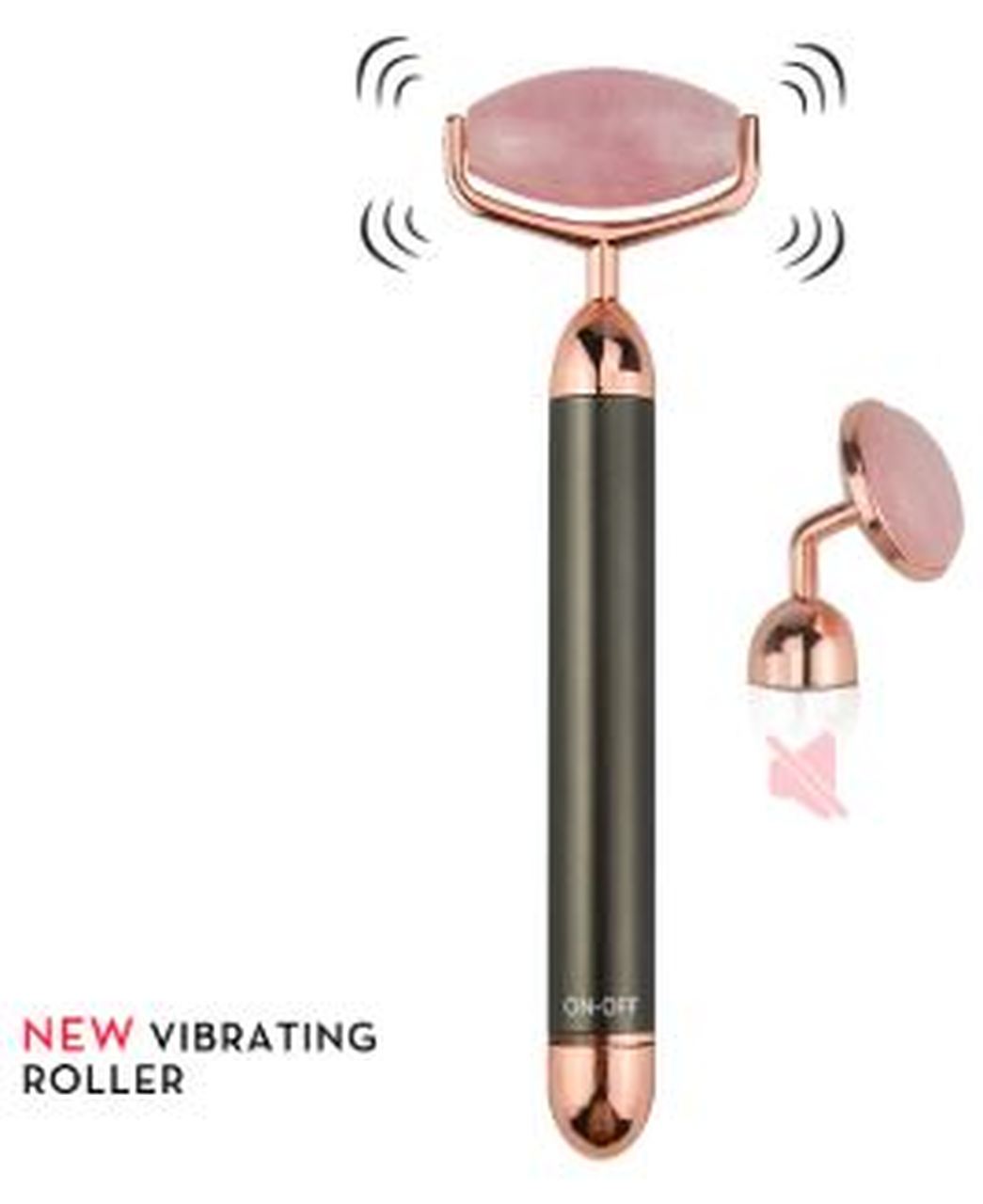 Vibrating Rose Quartz Facial Roller